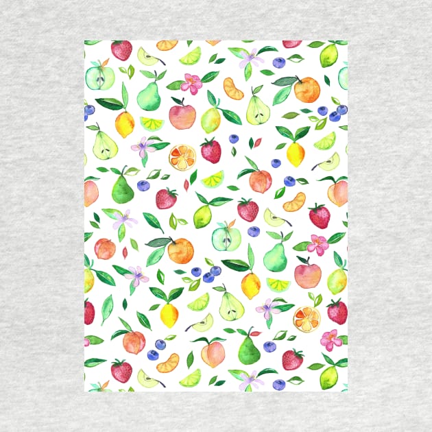 Fresh Fruit - a watercolor pattern by micklyn